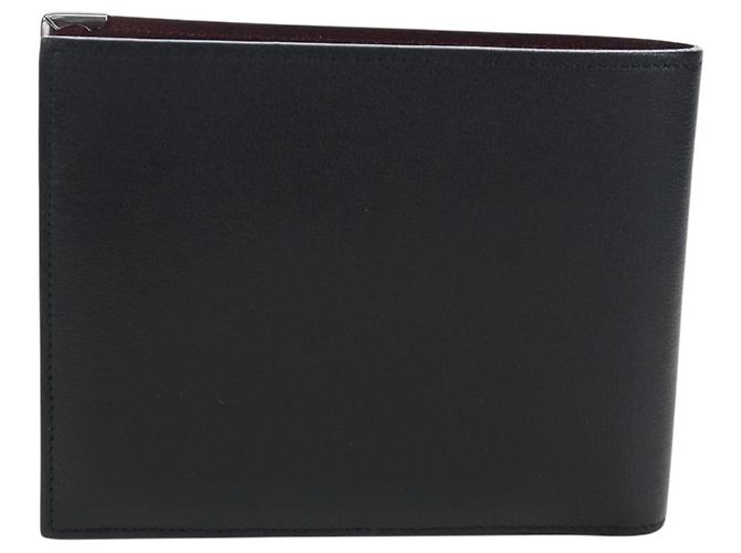 CARTIER Bifold Wallet Leather Black Silver Auth ki6832V Silvery - view 2