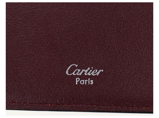 CARTIER Bifold Wallet Leather Black Silver Auth ki6832V Silvery - view 20