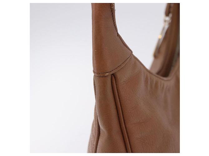 Borsa a tracolla CHANEL Pelle Caviar Marrone Oro CC Auth 203890 D'oro - vista 14