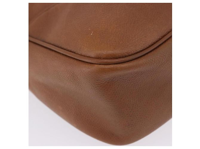 Borsa a tracolla CHANEL Pelle Caviar Marrone Oro CC Auth 203890 D'oro - vista 25