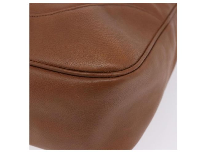 Borsa a tracolla CHANEL Pelle Caviar Marrone Oro CC Auth 203890 D'oro - vista 26