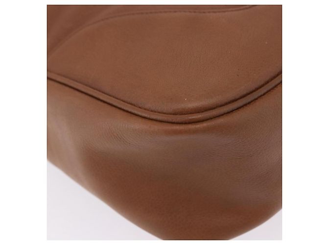 Borsa a tracolla CHANEL Pelle Caviar Marrone Oro CC Auth 203890 D'oro - vista 27