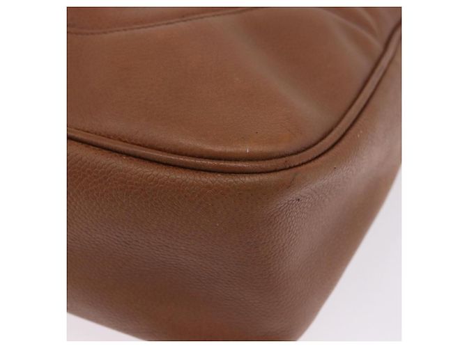 Borsa a tracolla CHANEL Pelle Caviar Marrone Oro CC Auth 203890 D'oro - vista 28
