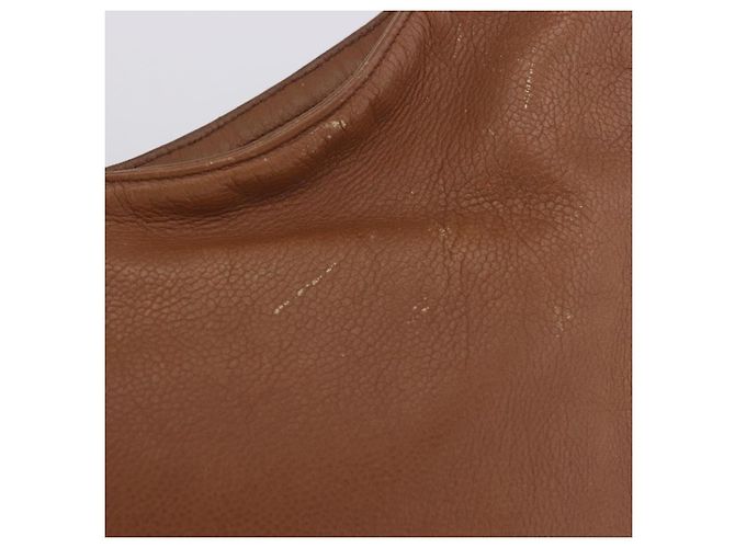 Borsa a tracolla CHANEL Pelle Caviar Marrone Oro CC Auth 203890 D'oro - vista 5