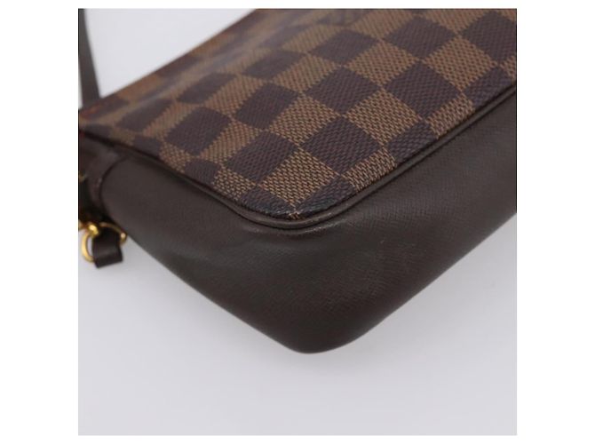 LOUIS VUITTON Damier Ebene Trousse Makeup Pouch N51982 LV Auth 201504A - vista 17