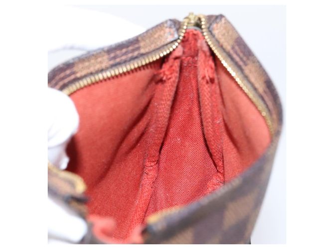 LOUIS VUITTON Damier Ebene Trousse Makeup Pouch N51982 LV Auth 201504A - vista 19