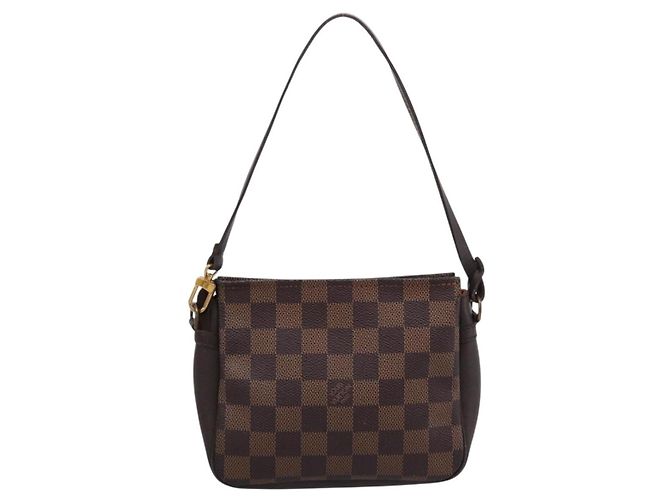 LOUIS VUITTON Damier Ebene Trousse Makeup Pouch N51982 LV Auth 201504A - vista 2