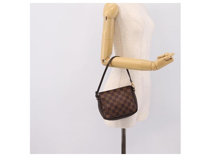 LOUIS VUITTON Damier Ebene Trousse Makeup Pouch N51982 LV Auth 201504A - vista 21