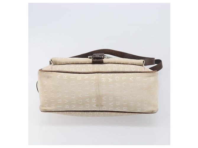Bulgari Bolso Tote BVLGARI Canvas Beige Silver Auth ar14179 Plata - vista 6