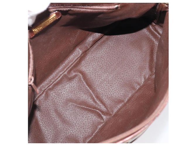 Borsa a mano Burberrys Nova Check PVC Leather 2way Beige Gold Tone Auth BA15534 - vista 12