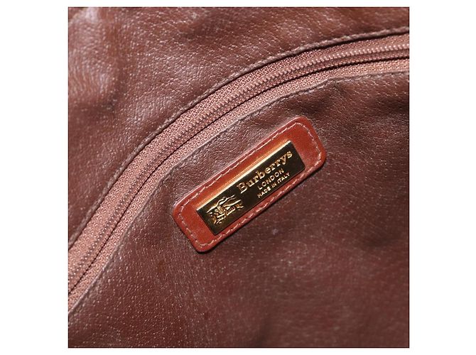 Borsa a mano Burberrys Nova Check PVC Leather 2way Beige Gold Tone Auth BA15534 - vista 22