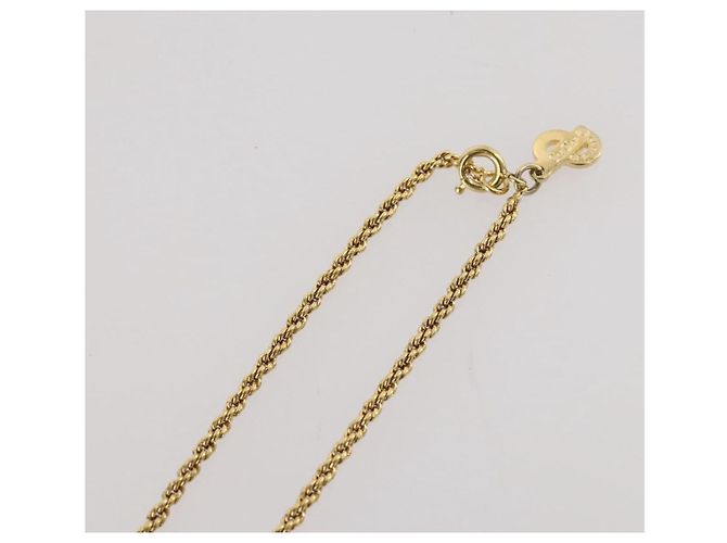 Collana Christian Dior metallo Gold Tone Auth 204947 - vista 12