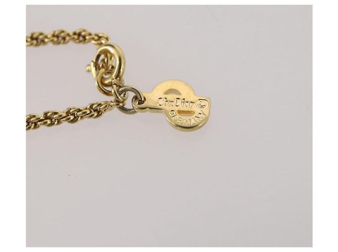Collana Christian Dior metallo Gold Tone Auth 204947 - vista 13