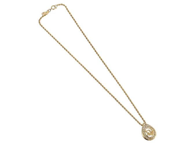 Collana Christian Dior metallo Gold Tone Auth 204947 - vista 2