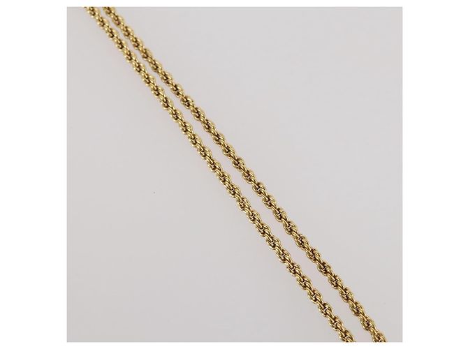 Collana Christian Dior metallo Gold Tone Auth 204947 - vista 6