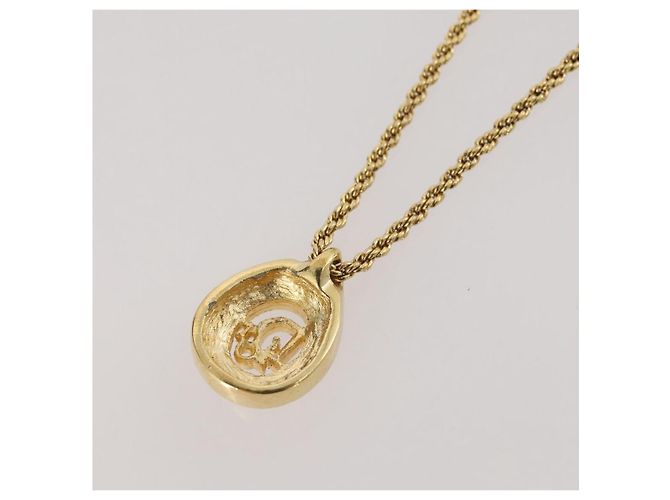 Collana Christian Dior metallo Gold Tone Auth 204947 - vista 9