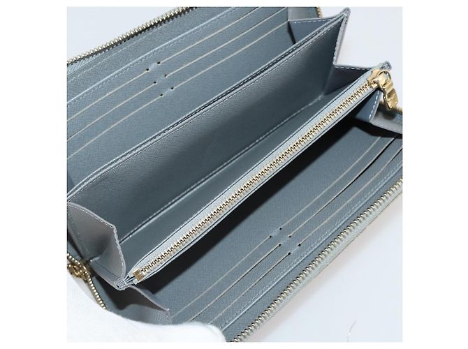 LOUIS VUITTON Monogram denim Zippy Wallet Portafoglio Grigio M13214 LV Auth 204799M Marrone - vista 10
