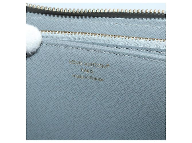LOUIS VUITTON Monogram denim Zippy Wallet Portafoglio Grigio M13214 LV Auth 204799M Marrone - vista 18