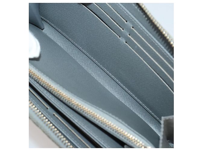 LOUIS VUITTON Monogram denim Zippy Wallet Portafoglio Grigio M13214 LV Auth 204799M Marrone - vista 20