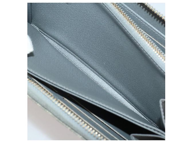 LOUIS VUITTON Monogram denim Zippy Wallet Portafoglio Grigio M13214 LV Auth 204799M Marrone - vista 22