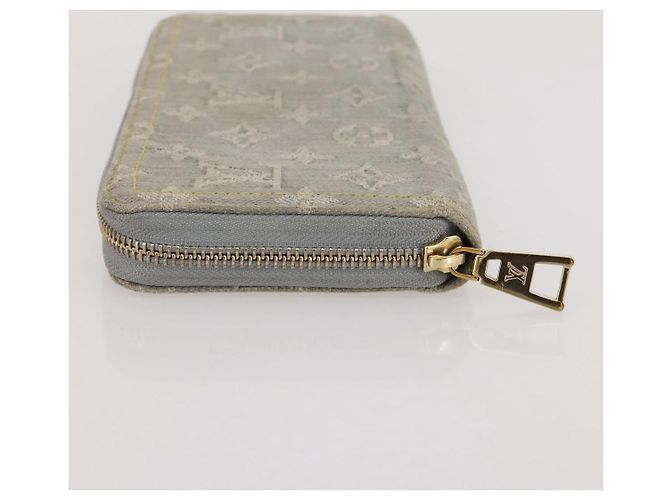 LOUIS VUITTON Monogram denim Zippy Wallet Portafoglio Grigio M13214 LV Auth 204799M Marrone - vista 5