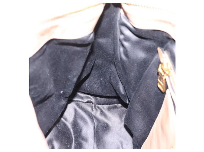 Borsa a Mano Miu Miu Vitellolux 2way Beige Gold Auth 204430V D'oro - vista 24