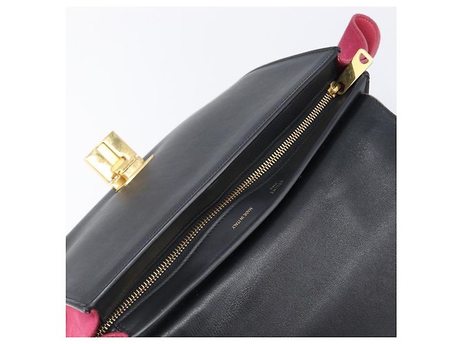 Céline Borsa a mano CELINE Trapeze in pelle 2way Beige Gold Auth 203653 D'oro - vista 10