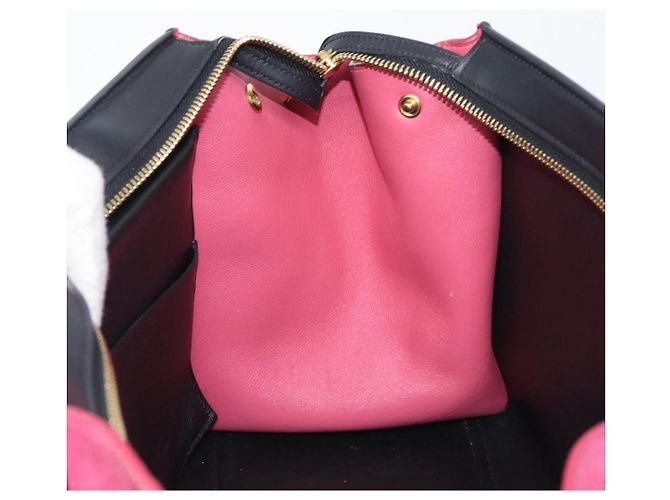 Céline Borsa a mano CELINE Trapeze in pelle 2way Beige Gold Auth 203653 D'oro - vista 22
