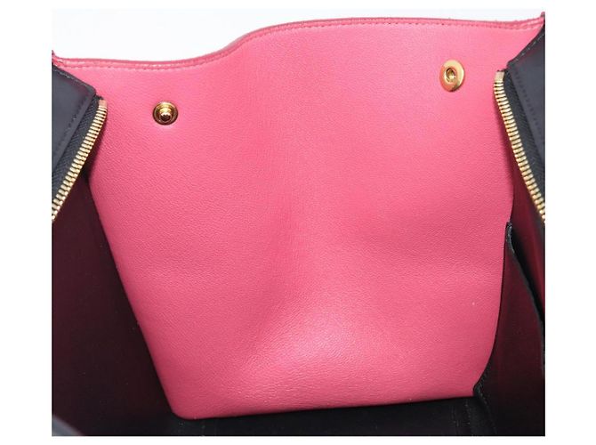 Céline Borsa a mano CELINE Trapeze in pelle 2way Beige Gold Auth 203653 D'oro - vista 23