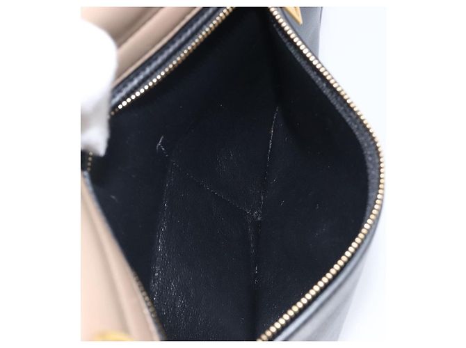 Céline Borsa a mano CELINE Trapeze in pelle 2way Beige Gold Auth 203653 D'oro - vista 25