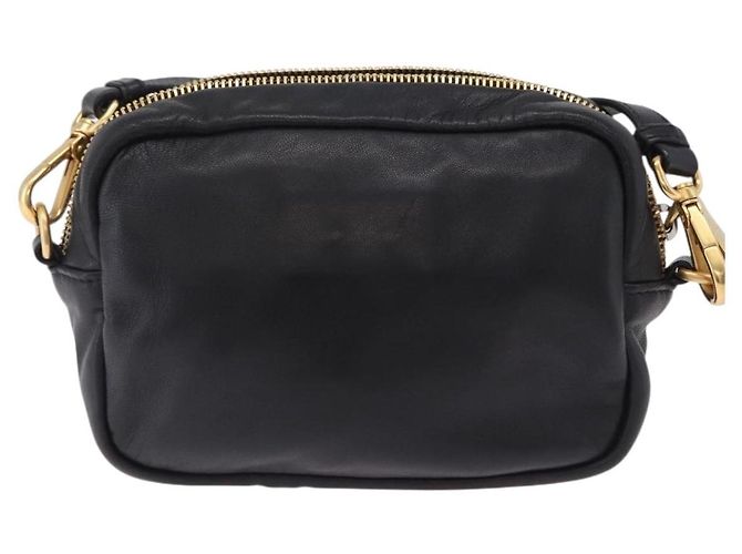 Borsa a tracolla PRADA Ribbon in pelle Nero Rosa Auth 199439V - vista 3
