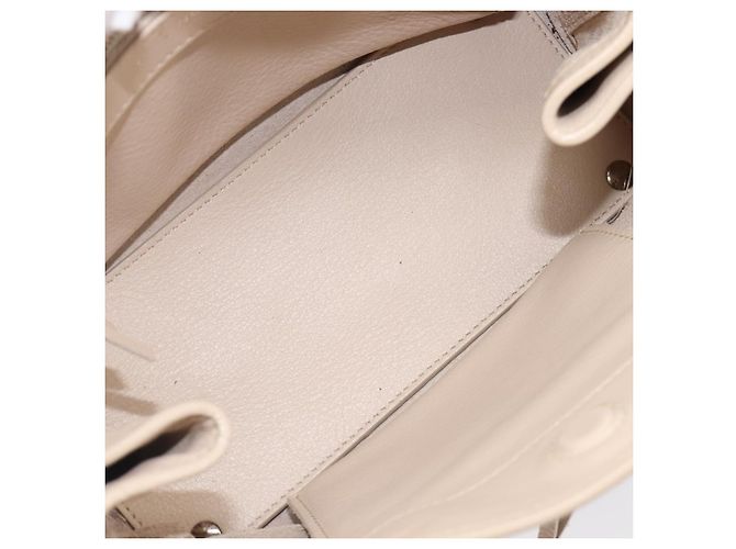 BALENCIAGA Borsa a mano Paper Mini in pelle 2way Grigio Argento 357333 Auth 204084V Marrone - vista 11