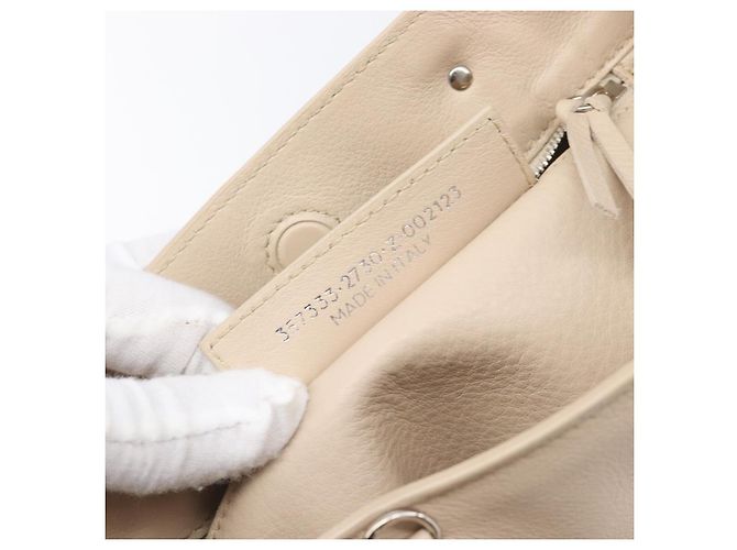 BALENCIAGA Borsa a mano Paper Mini in pelle 2way Grigio Argento 357333 Auth 204084V Marrone - vista 12