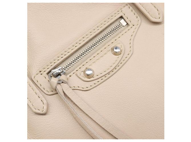BALENCIAGA Borsa a mano Paper Mini in pelle 2way Grigio Argento 357333 Auth 204084V Marrone - vista 19
