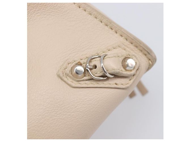BALENCIAGA Borsa a mano Paper Mini in pelle 2way Grigio Argento 357333 Auth 204084V Marrone - vista 20