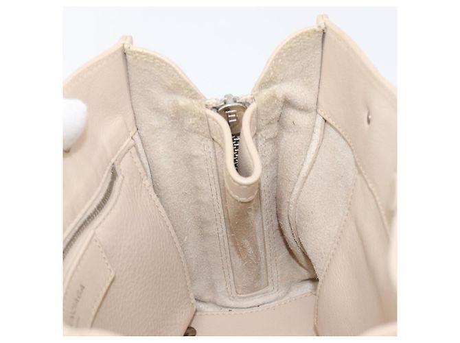 BALENCIAGA Borsa a mano Paper Mini in pelle 2way Grigio Argento 357333 Auth 204084V Marrone - vista 23