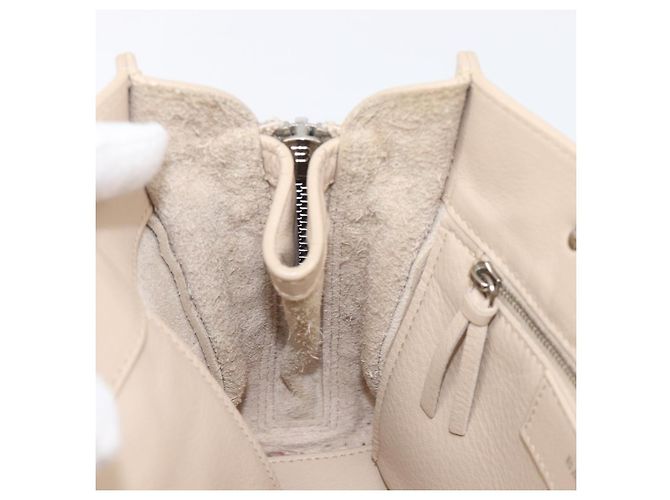 BALENCIAGA Borsa a mano Paper Mini in pelle 2way Grigio Argento 357333 Auth 204084V Marrone - vista 24