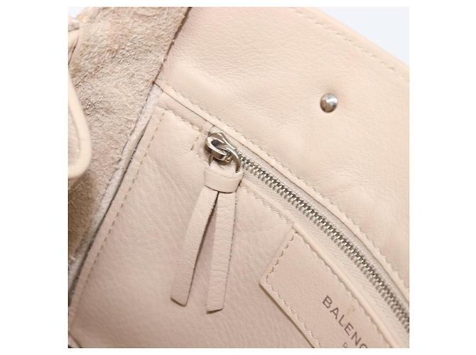 BALENCIAGA Borsa a mano Paper Mini in pelle 2way Grigio Argento 357333 Auth 204084V Marrone - vista 25