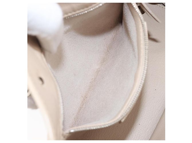 BALENCIAGA Borsa a mano Paper Mini in pelle 2way Grigio Argento 357333 Auth 204084V Marrone - vista 26