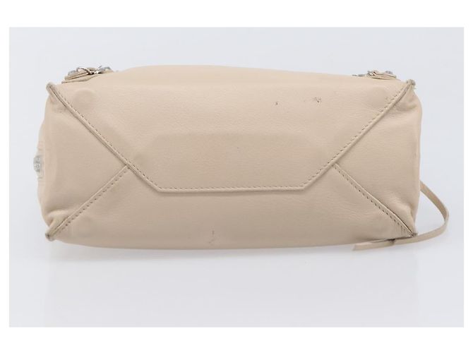 BALENCIAGA Borsa a mano Paper Mini in pelle 2way Grigio Argento 357333 Auth 204084V Marrone - vista 5