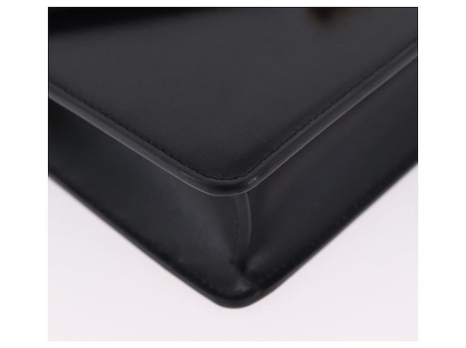 Céline Borsa a tracolla con catena CELINE Triomphe in pelle nera e tono oro Auth ka6199SAM Nero - vista 14