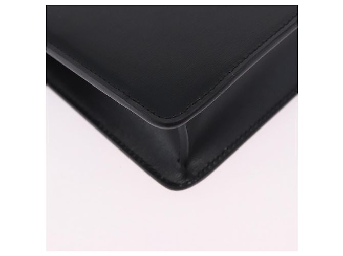 Céline Borsa a tracolla con catena CELINE Triomphe in pelle nera e tono oro Auth ka6199SAM Nero - vista 16