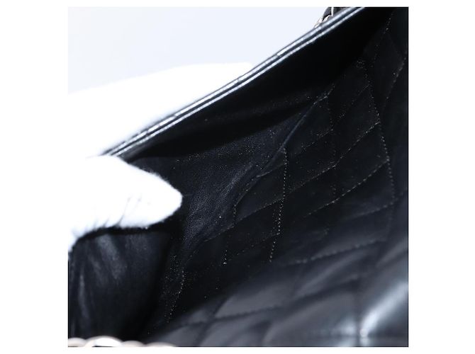 Borsa a tracolla CHANEL Matelasse 30 Chain in pelle d'agnello nera e argento CC Auth yk20928V Nero - vista 11