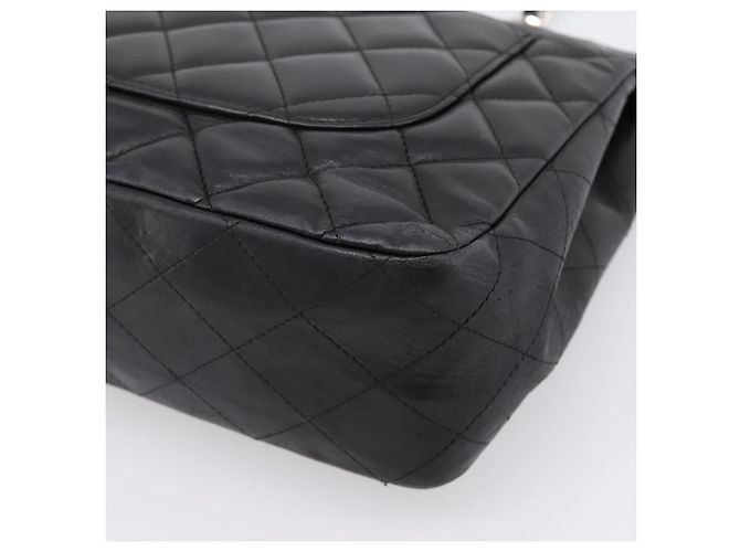 Borsa a tracolla CHANEL Matelasse 30 Chain in pelle d'agnello nera e argento CC Auth yk20928V Nero - vista 15