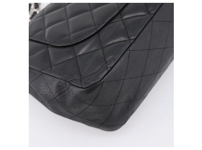 Borsa a tracolla CHANEL Matelasse 30 Chain in pelle d'agnello nera e argento CC Auth yk20928V Nero - vista 16