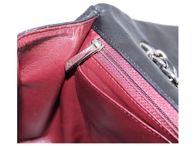 Borsa a tracolla CHANEL Matelasse 30 Chain in pelle d'agnello nera e argento CC Auth yk20928V Nero - vista 22