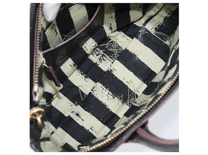 Borsa a mano Vivienne Westwood in pelle 2way Nero Oro Auth LN142A D'oro - vista 12