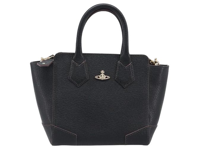 Borsa a mano Vivienne Westwood in pelle 2way Nero Oro Auth LN142A D'oro - vista 13