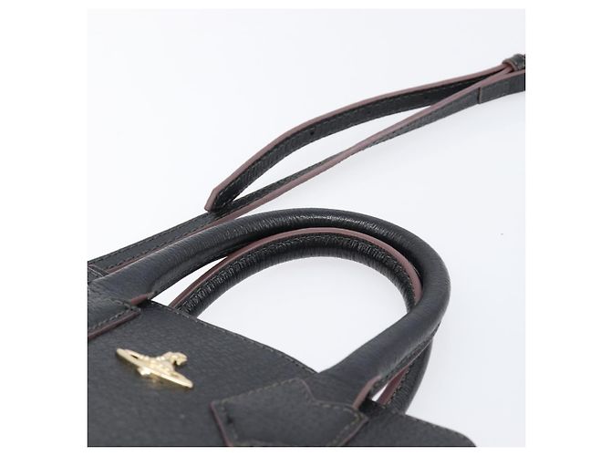 Borsa a mano Vivienne Westwood in pelle 2way Nero Oro Auth LN142A D'oro - vista 14