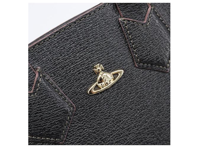 Borsa a mano Vivienne Westwood in pelle 2way Nero Oro Auth LN142A D'oro - vista 20